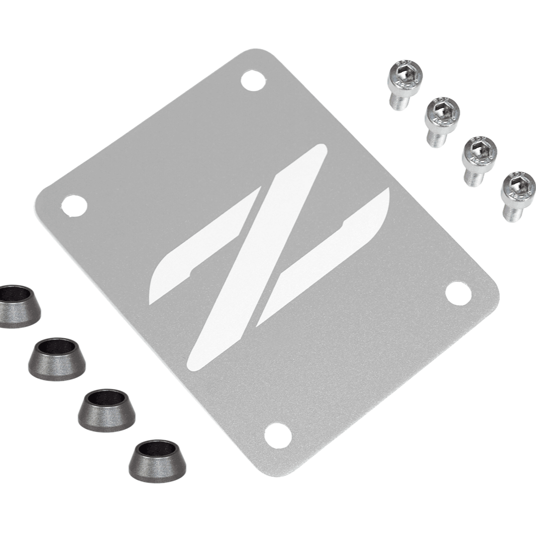 ZSPEC Silver PTU Holes Cover Plate for Z32 300zx, Billet - ZSPEC Design LLC - Hardware Fasteners - 300zx, accessory, nissan, ptu, z32 - zspecdesign.com