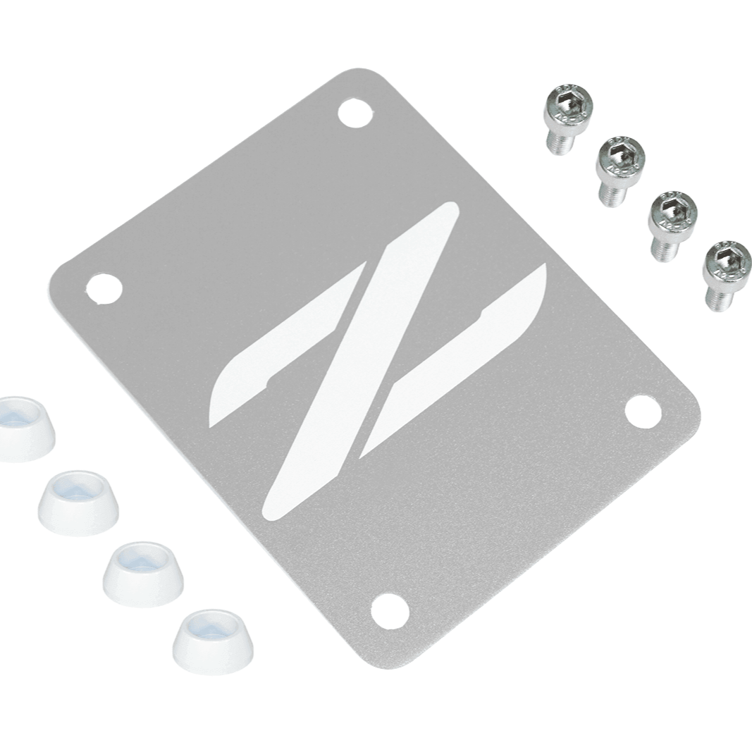 ZSPEC Silver PTU Holes Cover Plate for Z32 300zx, Billet - ZSPEC Design LLC - Hardware Fasteners - 300zx, accessory, nissan, ptu, z32 - zspecdesign.com