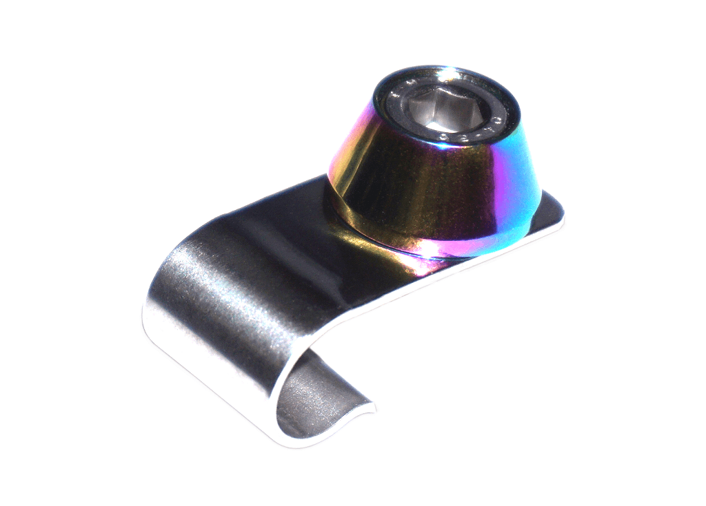 ZSPEC Throttle Cable Clip for '90-96 Nissan 300zx Z32, Polished Stainless Stainless Steel & Billet Aluminum Dress Up Bolts Fasteners Washers Red Blue Purple Gold Burned Black Engine Bay Dress Up VG30DE VG30DETT Plenum Intake Polished