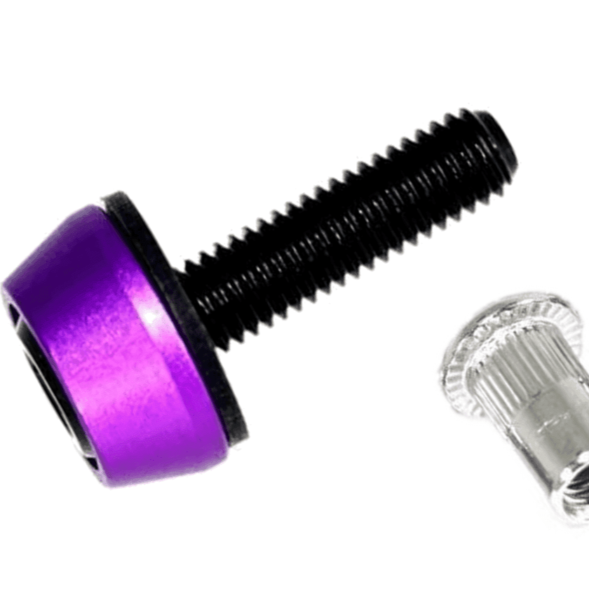 ZSPEC Body Kit Fastener, M5x20mm Titanium & Billet w/RIVET NUT, Sold per each - ZSPEC Design LLC - Hardware Fasteners - body, body hardware, m5, per each, titanium - zspecdesign.com
