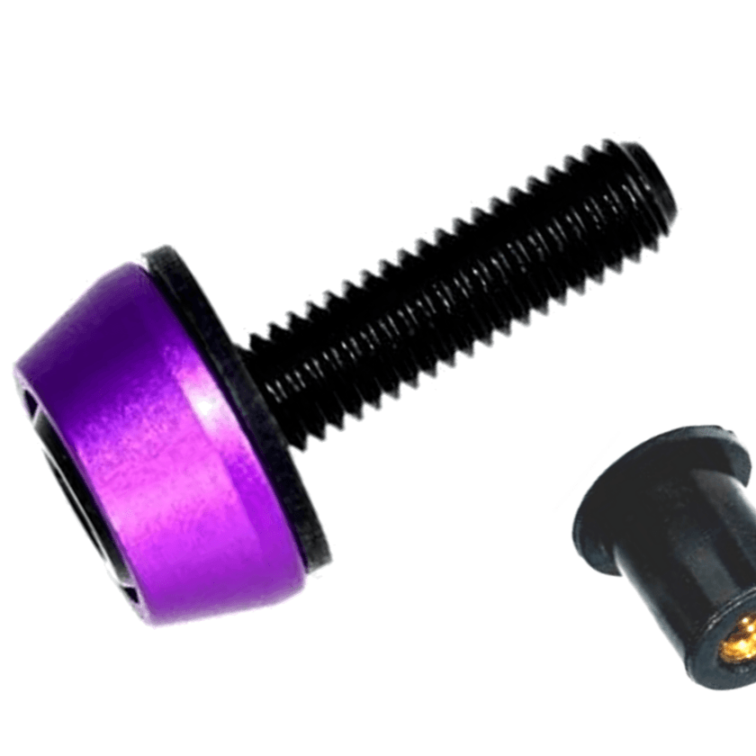 ZSPEC Body-Kit Fastener, M5x20mm Titanium/Billet w/WELL NUT, Sold per each