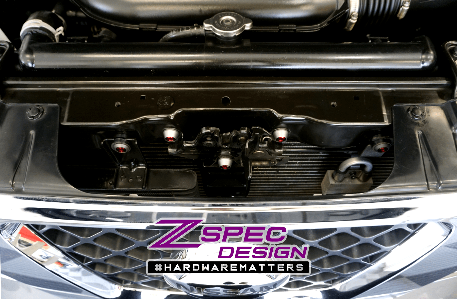 ZSPEC Engine Bay Fastener Kit, Grade-5 Titanium Hardware, fits '05-21 Nissan Frontier D40 GR5 Grade-5 Dress Up Bolts Fasteners Washers Red Blue Purple Gold Burned Black