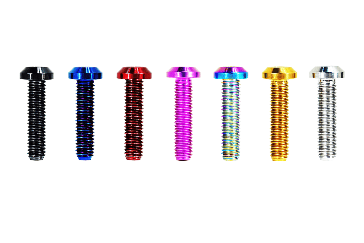 ZSPEC M6-1.0x16mm Dress Up Bolt® Fastener, Angled Head, Titanium GR5  Keywords Engine Bay Project Hobby Performance Upgrade Car Modified Auto Vehicle Hardware Motorcycle Bike Bicycle