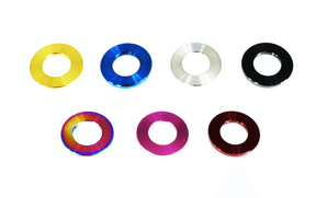 ZSPEC M6 Metric Flat Washers, Grade-5 Titanium, GR5 Dress Up Bolts Fasteners Washers Red Blue Purple Gold Burned Black Color Swatch