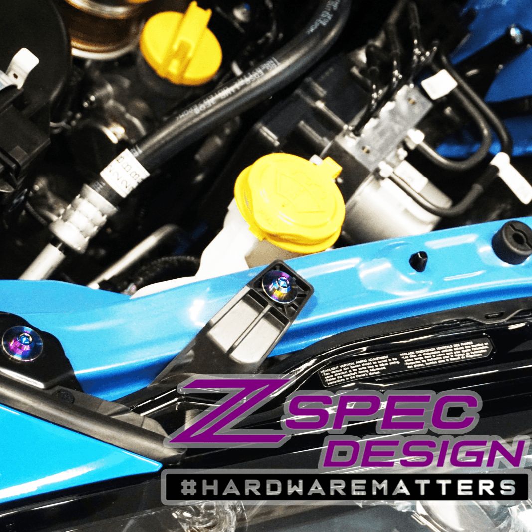 ZSPEC "Stage 3" Dress Up Bolts® Fastener Kit for '22+ Toyota GR86 & Subaru BRZ, Titanium - ZSPEC Design LLC - Hardware Fasteners - 86, brz, Fastener Kit, stage 3, subaru, toyota - zspecdesign.com