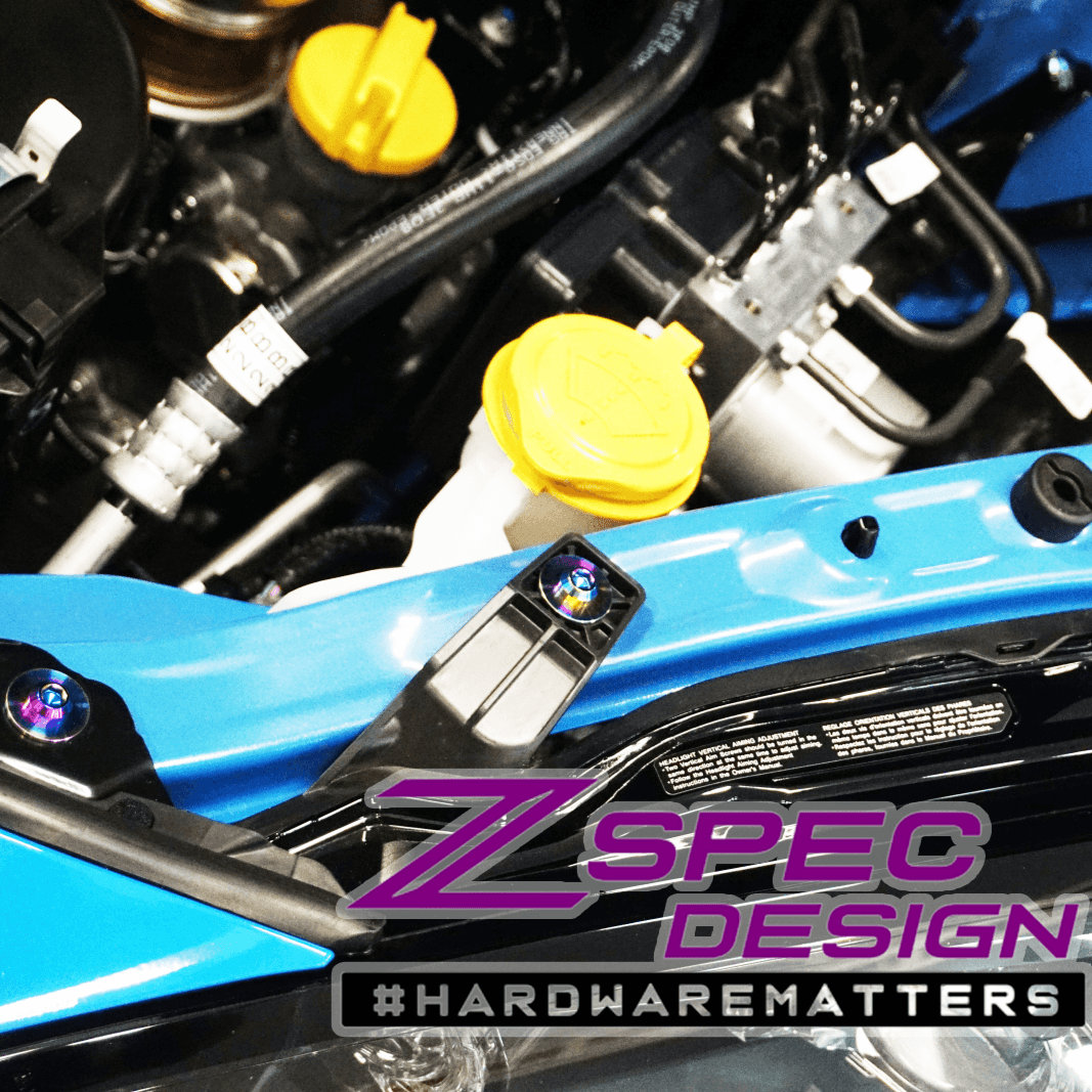 ZSPEC "Stage 2" Dress Up Bolts® Fastener Kit for '22+ Toyota GR86 & Subaru BRZ, Titanium - ZSPEC Design LLC - Hardware Fasteners - 86, brz, Fastener Kit, gr86, stage 2, subaru, toyota - zspecdesign.com