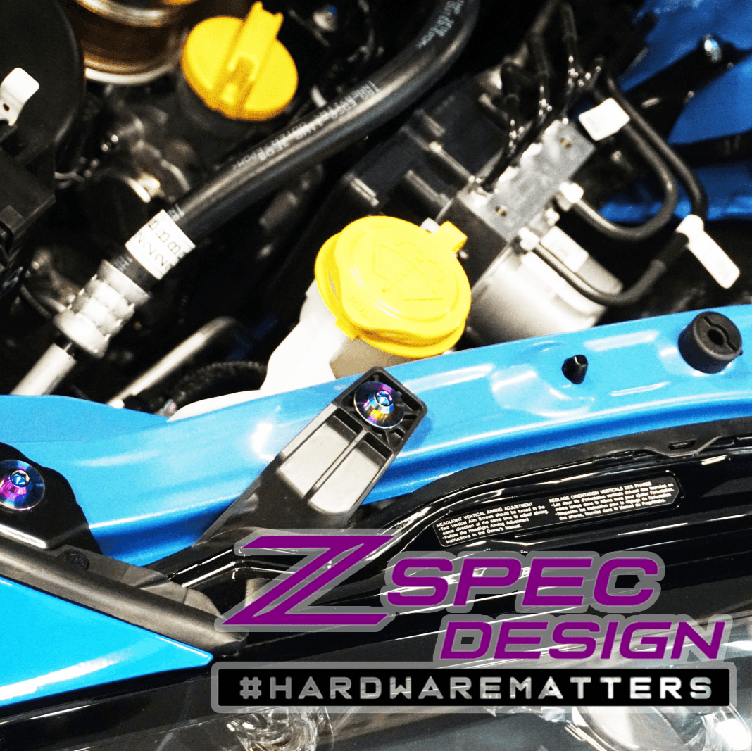 ZSPEC "Stage 2" Dress Up Bolts® Fastener Kit for '22+ Toyota GR86 & Subaru BRZ, Titanium - ZSPEC Design LLC - Hardware Fasteners - 86, brz, Fastener Kit, gr86, stage 2, subaru, toyota - zspecdesign.com