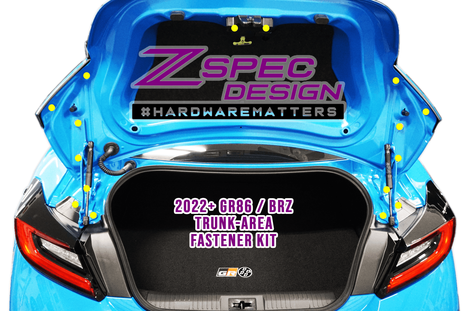 ZSPEC "Stage 3" Dress Up Bolts® Fastener Kit for '22+ Toyota GR86 & Subaru BRZ, Stainless & Billet - ZSPEC Design LLC - Hardware Fasteners - 86, brz, Fastener Kit, stage 3, subaru, toyota - zspecdesign.com