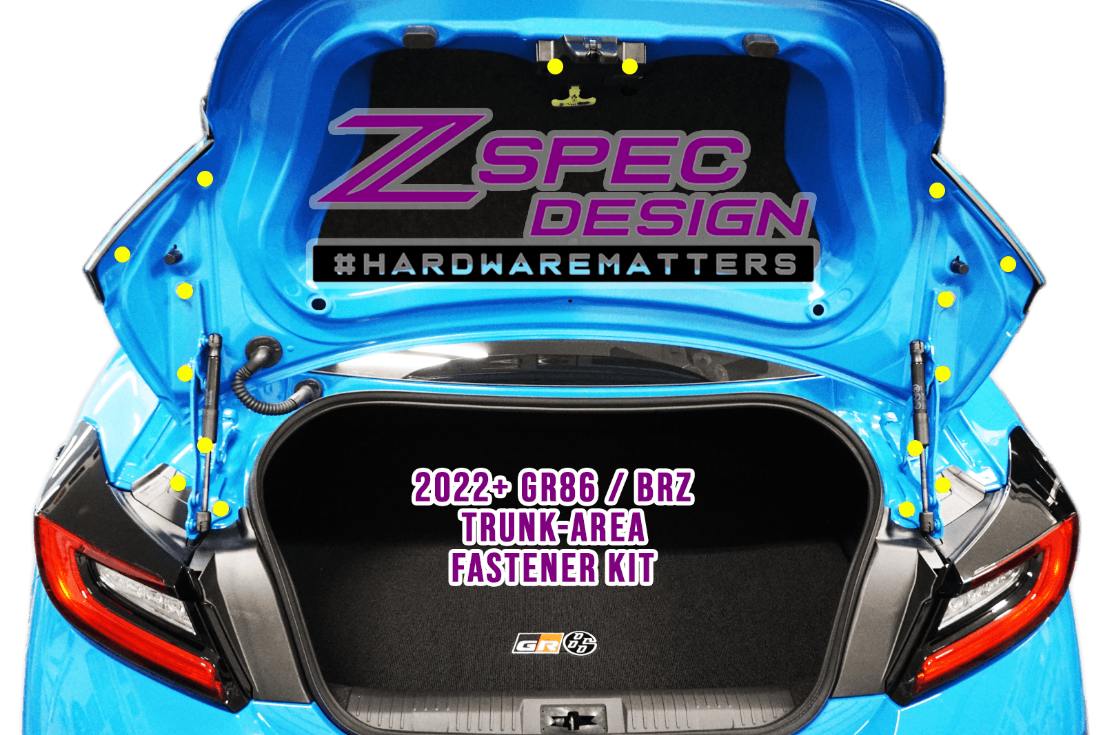 ZSPEC Stage 3 Dress Up Bolts® Fastener Kit 22+ Toyota GR86 Subaru BRZ  Stainless Steel SUS304 6061 Billet Aluminum Hardware Engine Bay Performance Upgrade Modification Car Auto Vehicle Drift rwd usdm