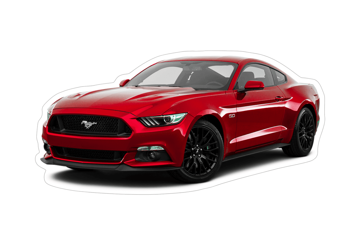Ford Mustang S197 Sports Car Vinyl Decal / Sticker, Red Vehicle Decals ZSPEC Design LLC.