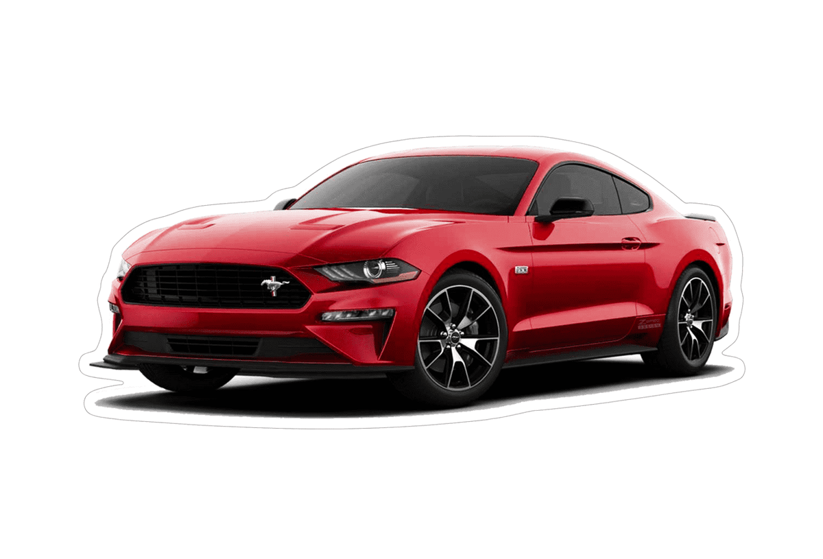 Ford Mustang S550 Sports Car Vinyl Decal / Sticker, Red Vehicle Decals ZSPEC Design LLC.