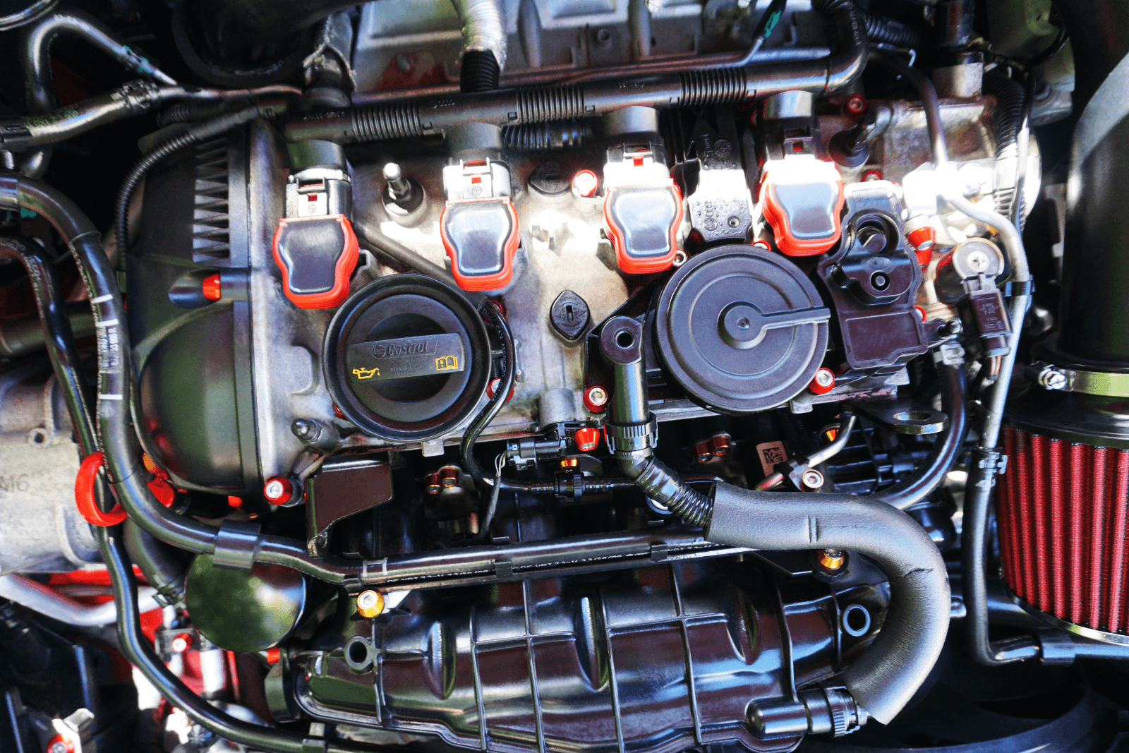 ZSPEC Dress-Up Fastener Kit for '10-14 VW MK6 Golf GTI/Jetta 2.0L SUS304 Stainless Billet Aluminum Red Blue Black Purple Gold Silver Engine Bay Dress Up Bolts Fasteners Hardware